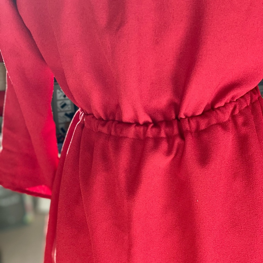 Red Shirt Dress - Picture 8 of 9